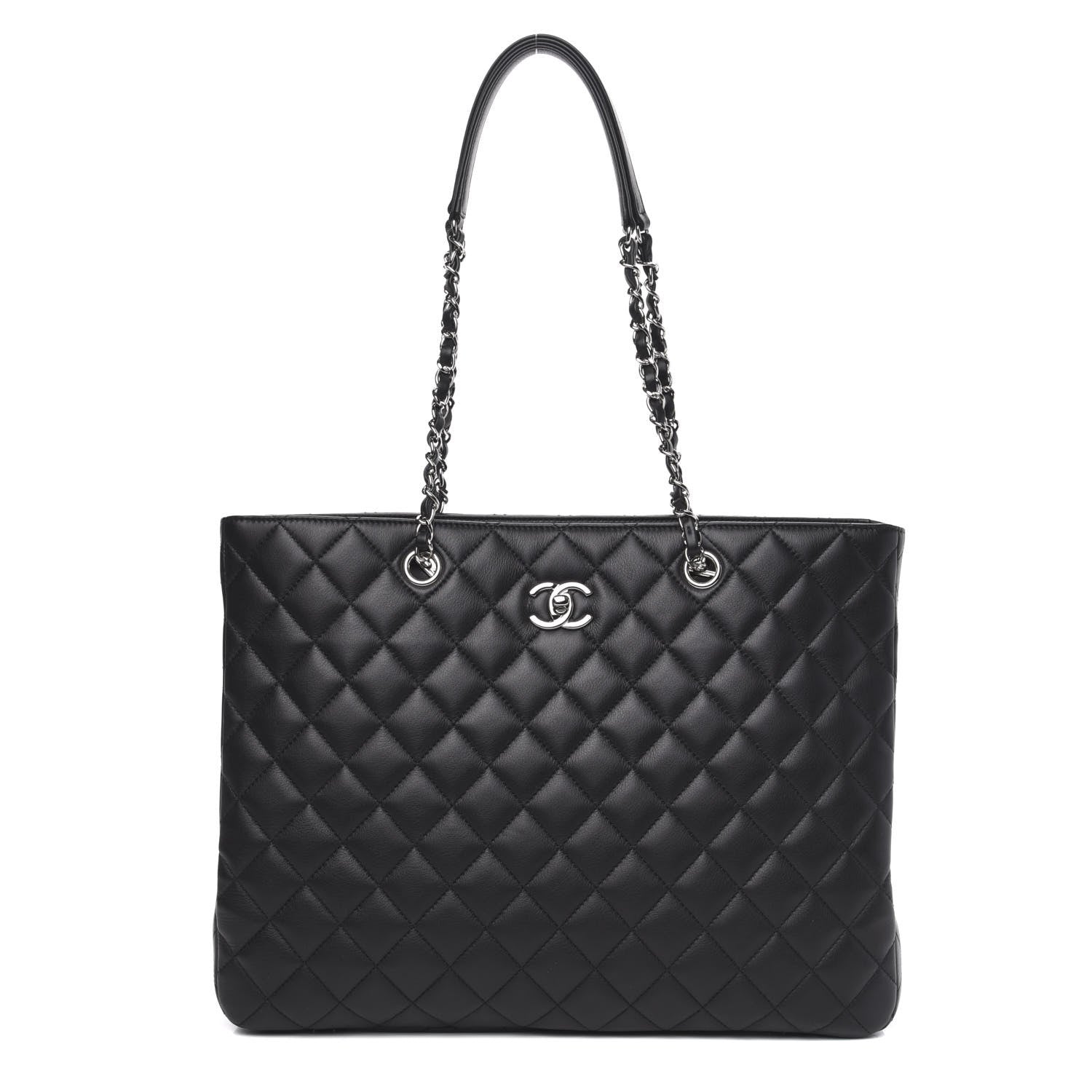 Chanel Calfskin Quilted Large Classic Shopping Tote Black 1 of 10