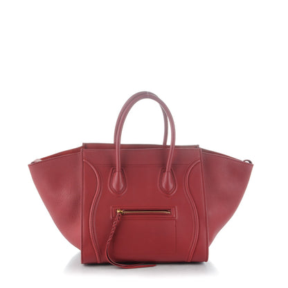 Celine Supple Calfskin Medium Phantom Luggage Red 1 of 11
