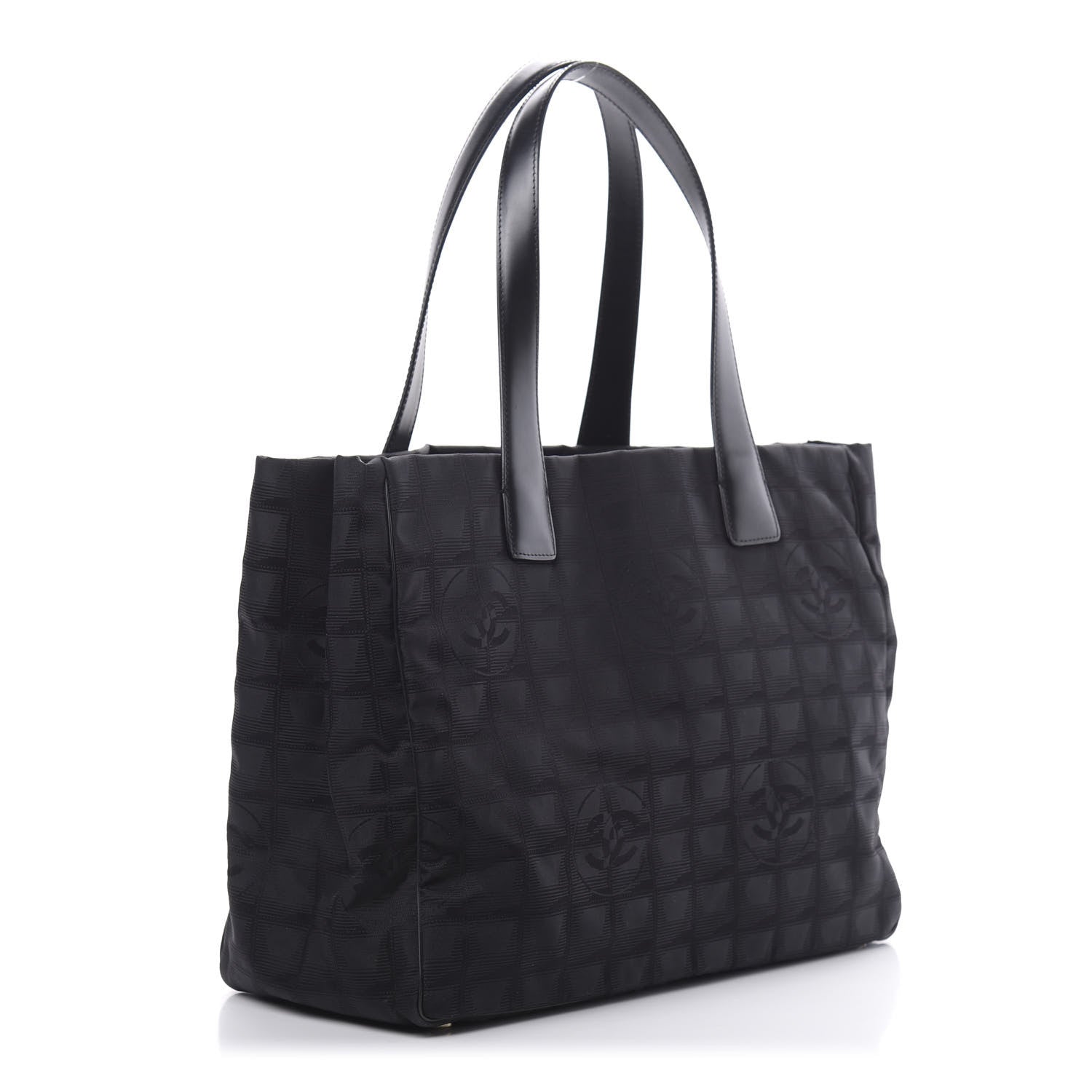 Chanel Nylon Large Travel Tote Black 3 of 10