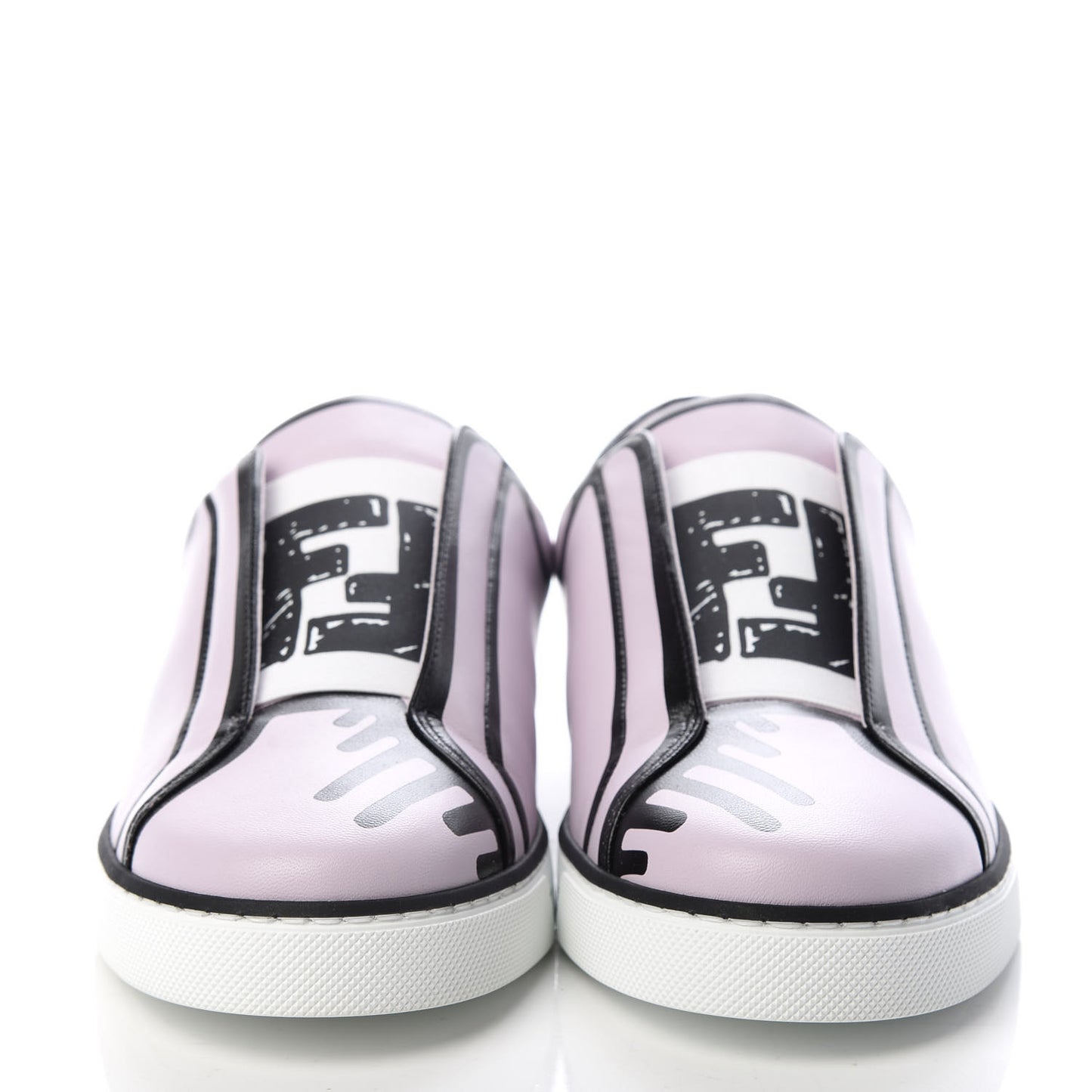 X JOSHUA VIDES Nappa Rockoclick Slip On Sneakers 38 Pink Xiloph White Black