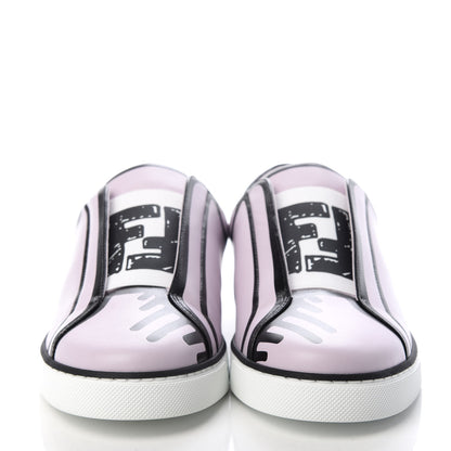 Fendi X JOSHUA VIDES Nappa Rockoclick Slip On Sneakers 38 Pink Xiloph White Black 2 of 11