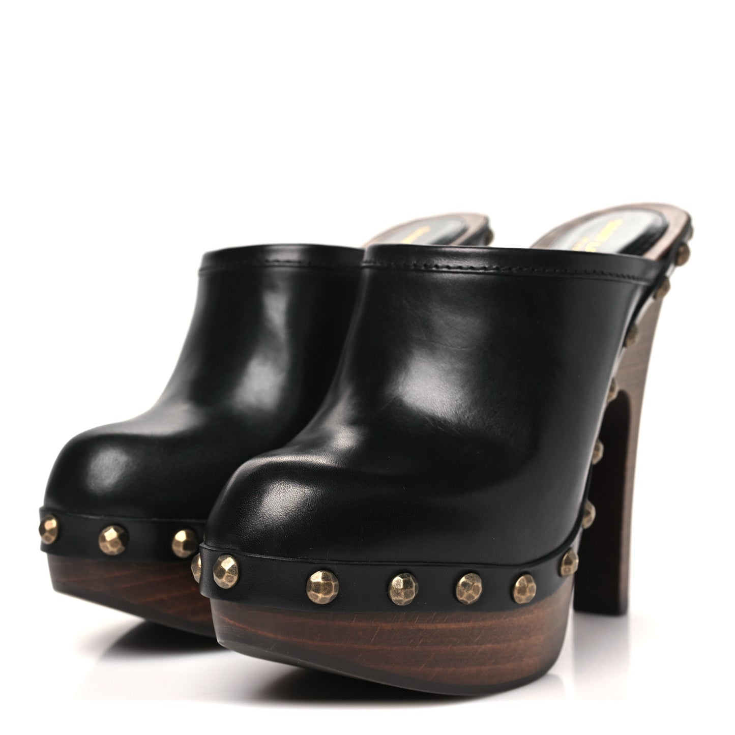 Smooth Calfskin Camoy Clogs 37.5 Black