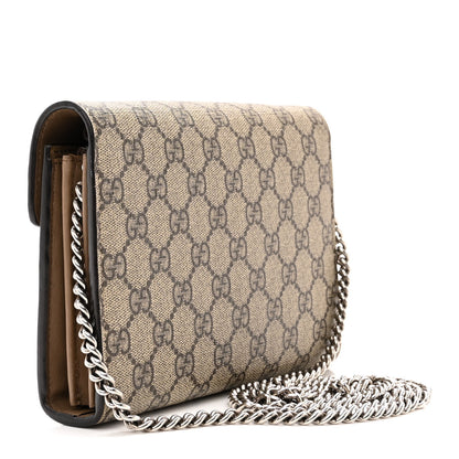 Gucci GG Supreme Monogram Mini Dionysus Chain Wallet Beige Taupe 3 of 15