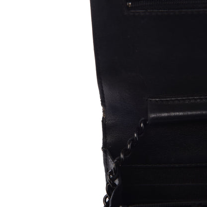 Chanel Lambskin Chevron Quilted Wallet On Chain WOC So Black 14 of 17