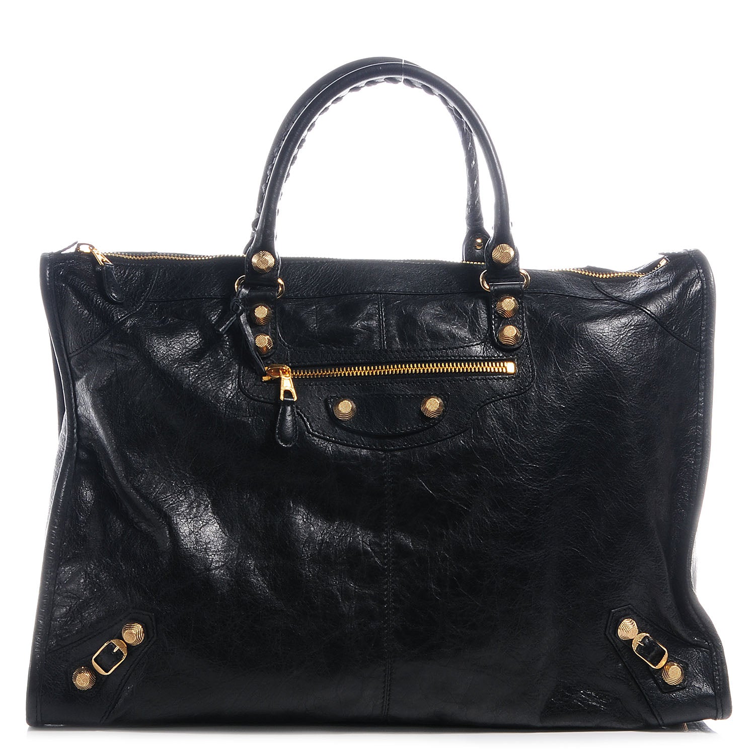 Balenciaga Agneau Giant 12 Gold Hardware Weekender Black 1 of 9