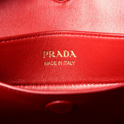 Prada Saffiano Cuir Small Double Bag Black Fuoco 7 of 9