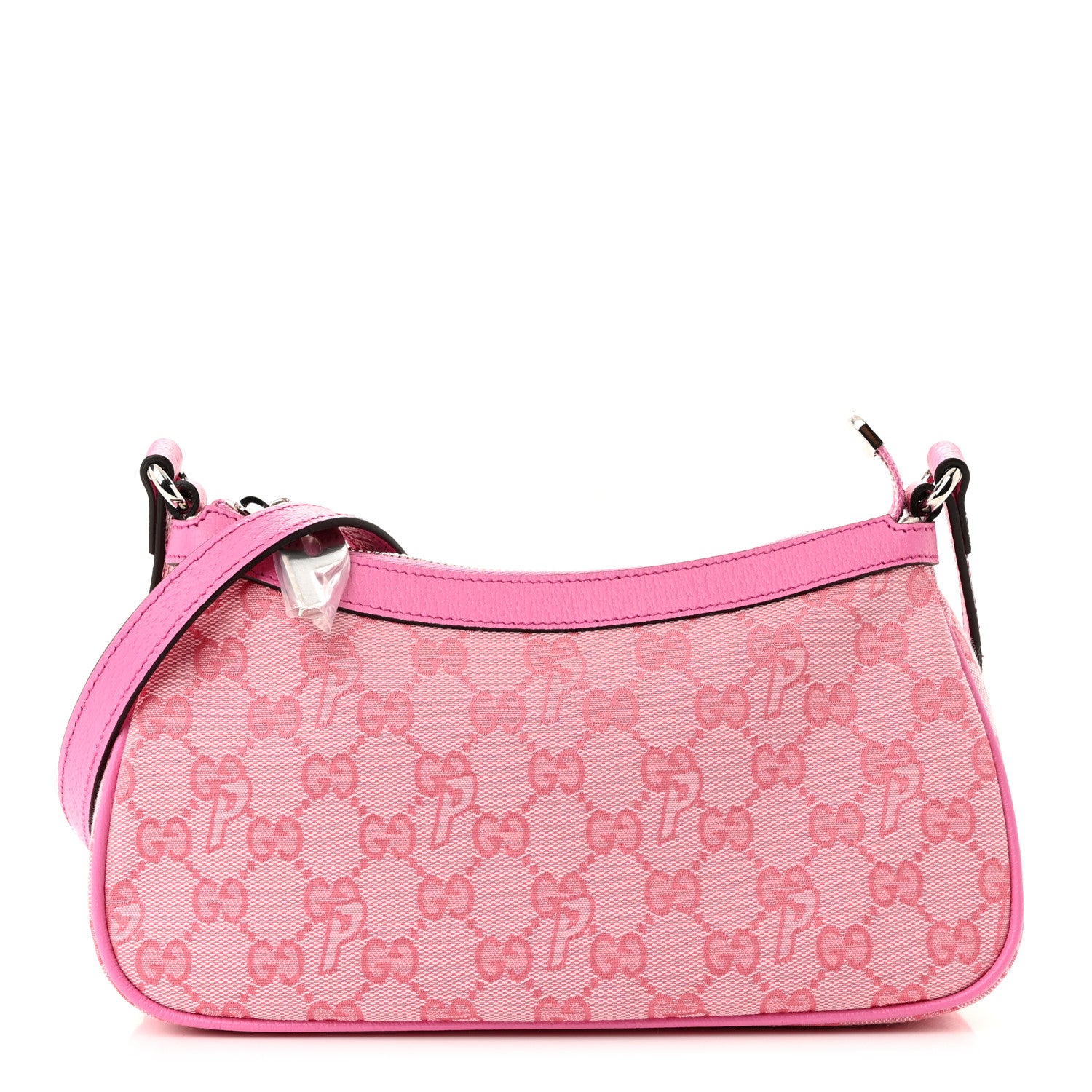 Gucci X PALACE GG Supreme Monogram Palace Textured Dollar Calfskin Shoulder Bag Pink Pale Rose Palace 1 of 11
