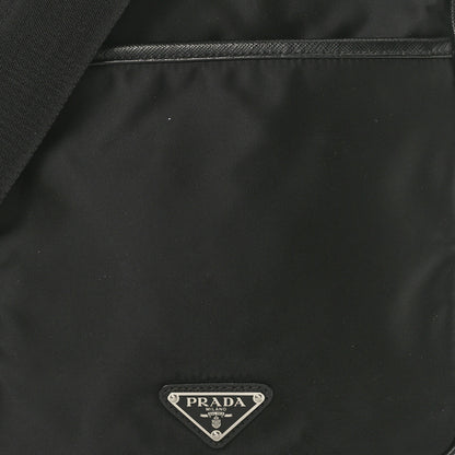 Prada Tessuto Nylon Saffiano Logo Messenger Bag Black 7 of 9