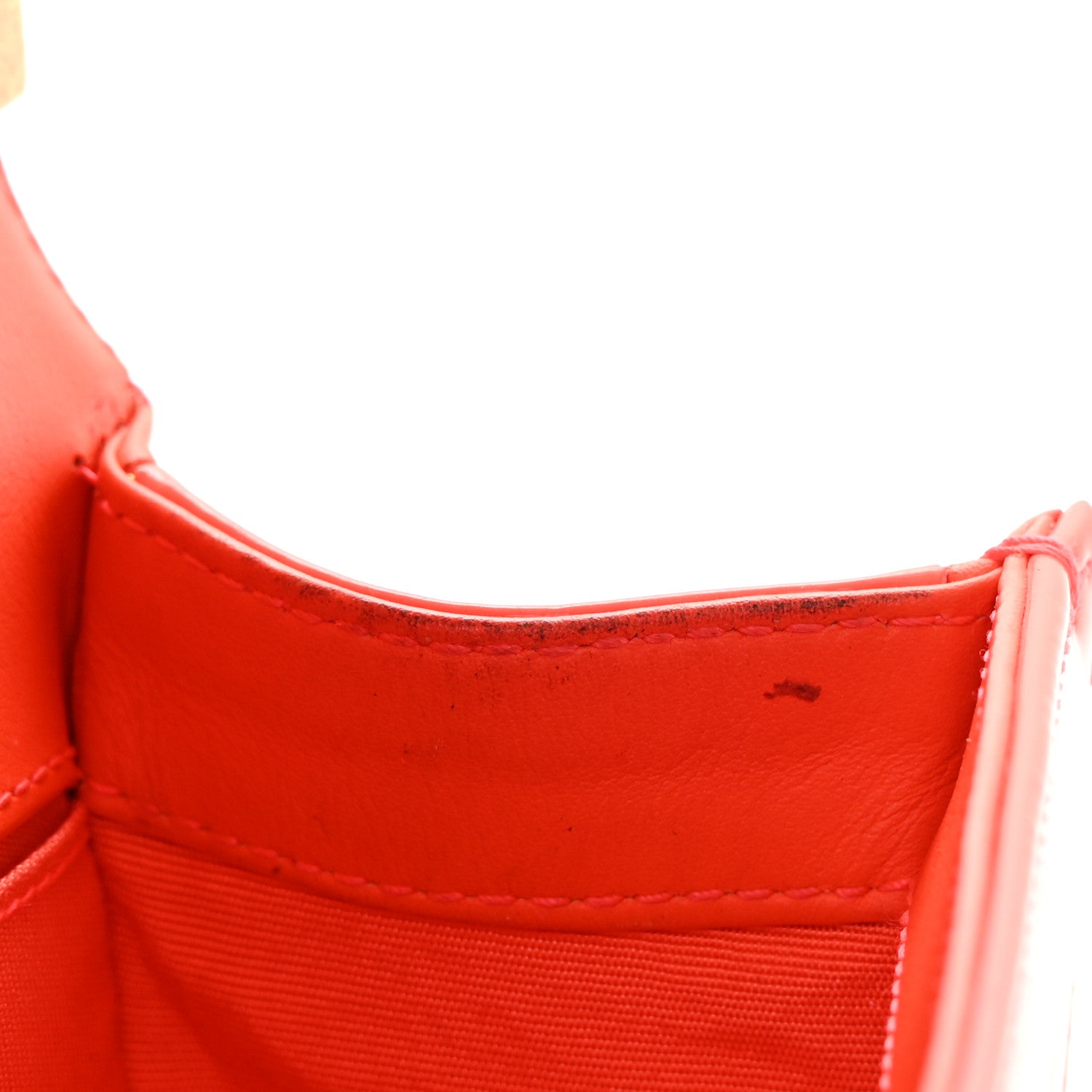 Chanel Patent Calfskin Quilted Small Boy Flap Orange 13 of 25