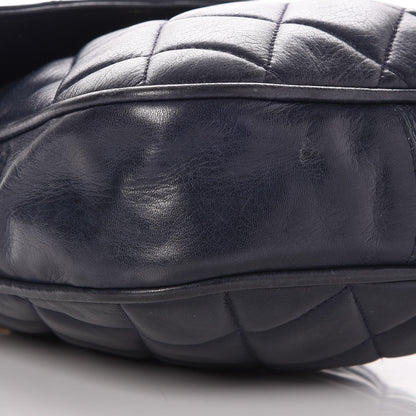 Chanel Lambskin Quilted Mini Flap Navy Blue 10 of 12