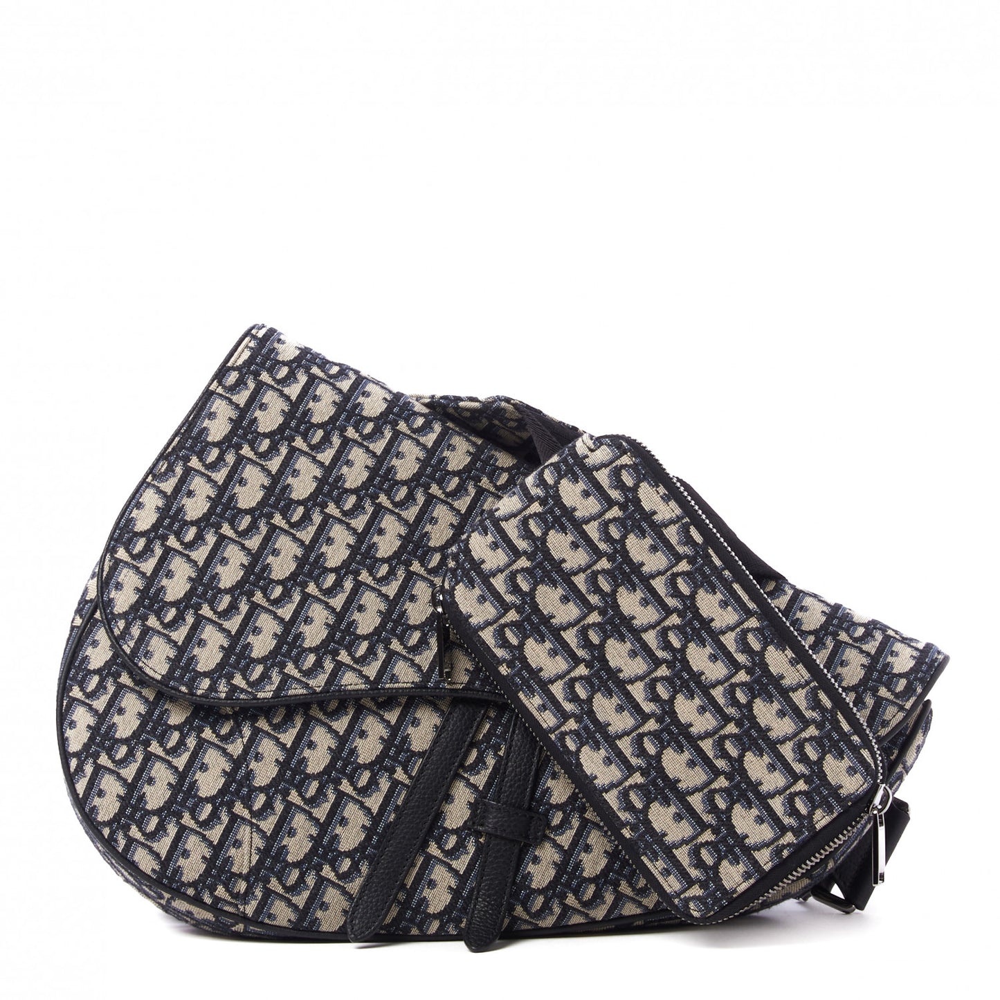 Oblique Mens Maxi Saddle Bag Blue