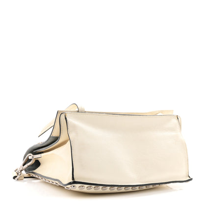 Prada Glace Calf Studded Etiquette Flap Bianco Astra 4 of 10