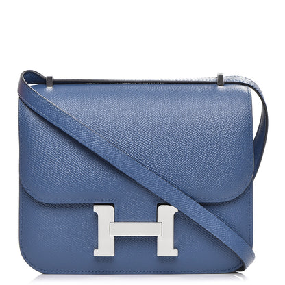 Hermes Epsom Constance 18 Bleu Agate 1 of 13