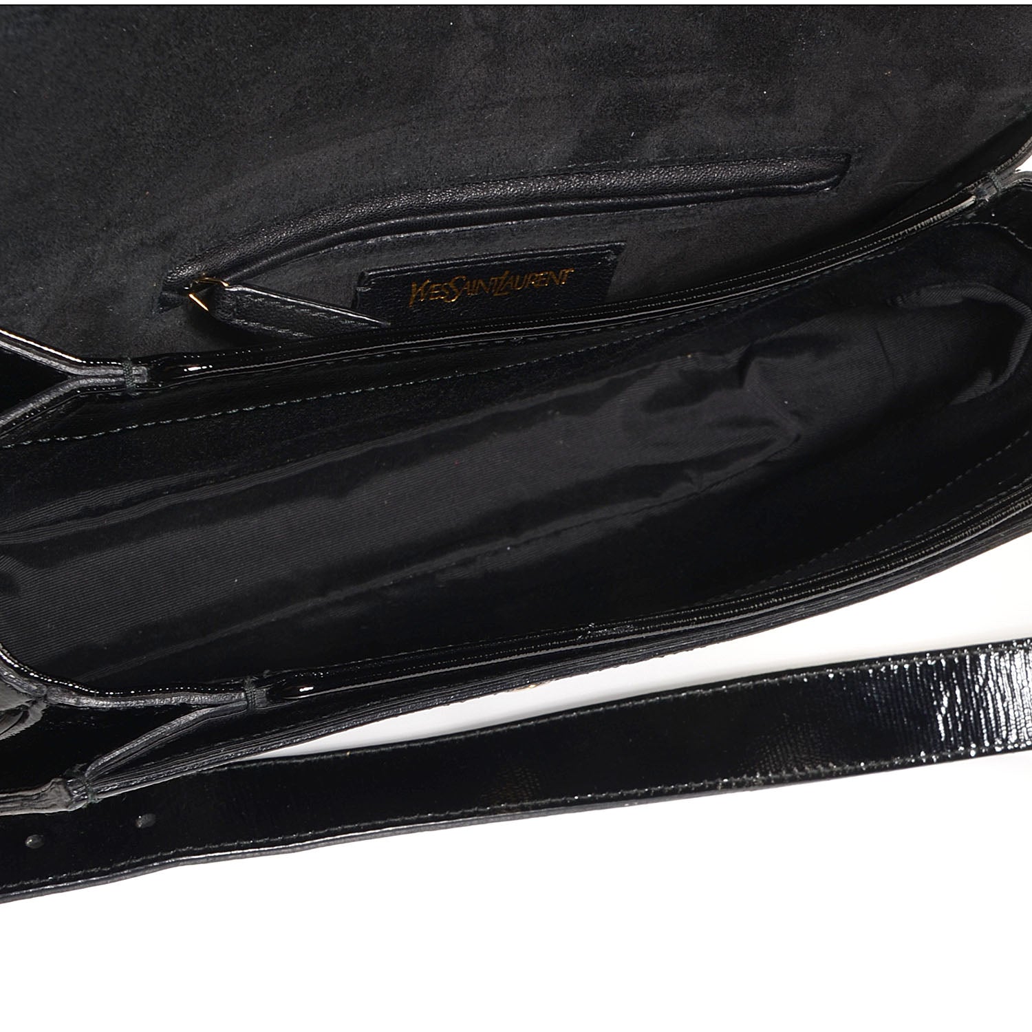 Saint Laurent Textured Patent Large ChYc Flap Bag Black 5 of 7