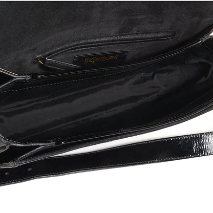 Saint Laurent Textured Patent Large ChYc Flap Bag Black 5 of 7