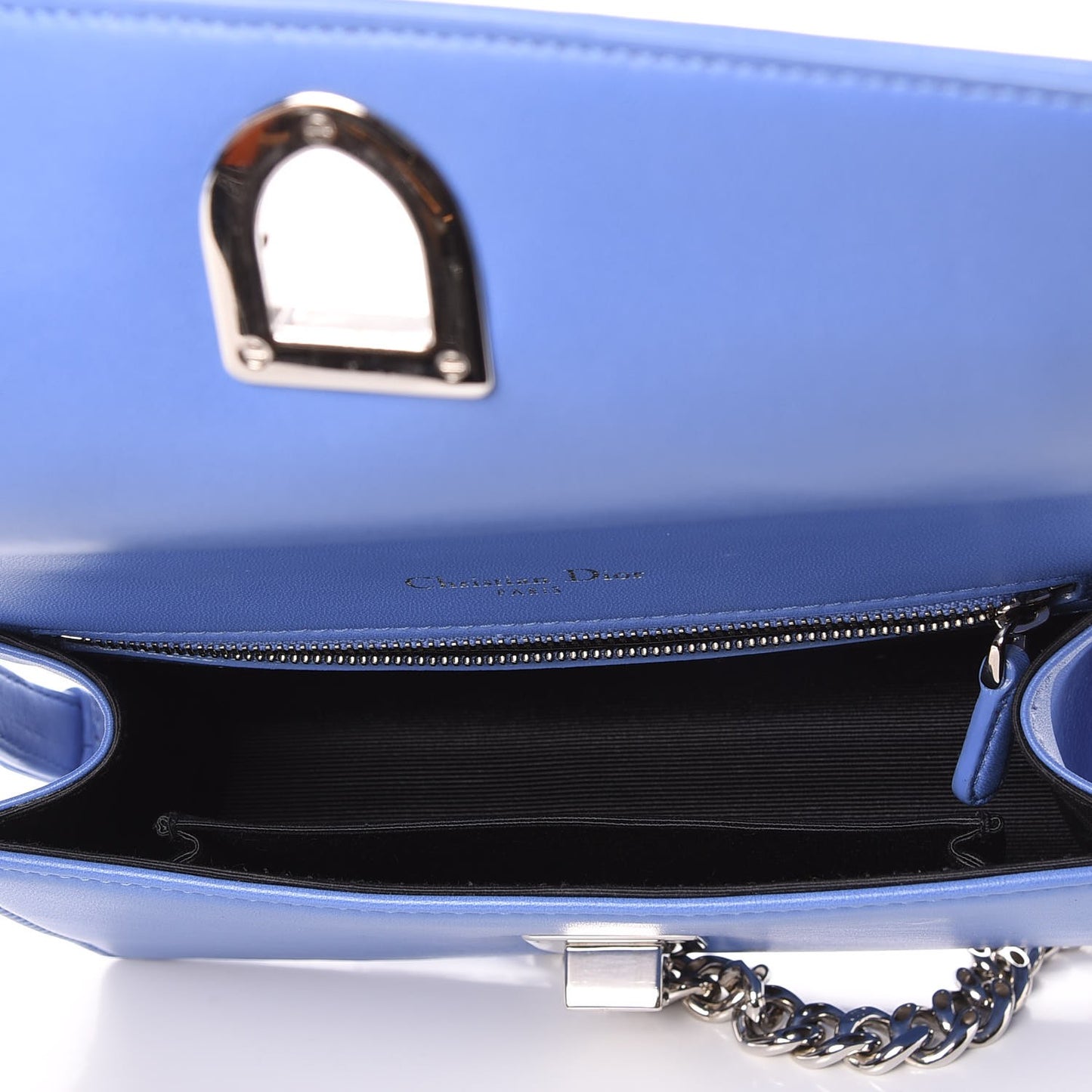 Lambskin Small Diorama Flap Bag Blue