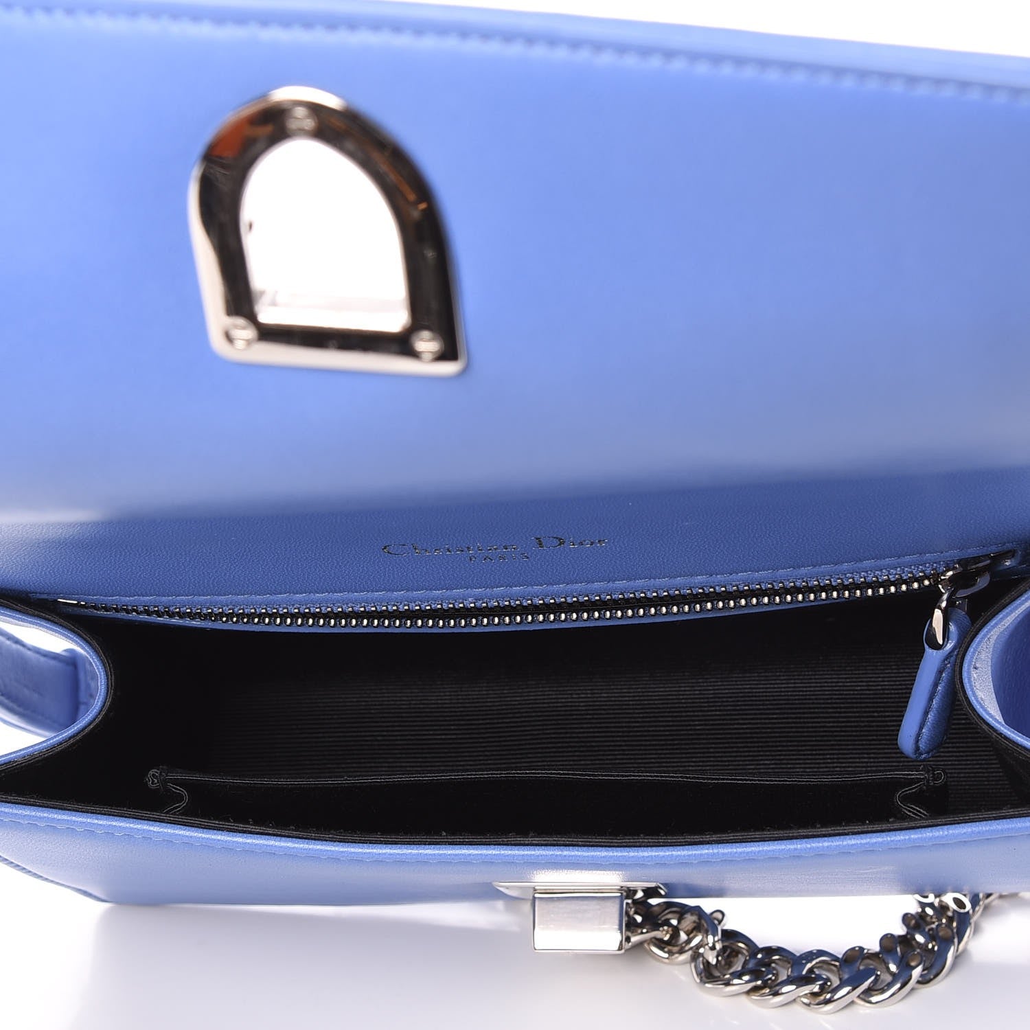 Christian Dior Lambskin Small Diorama Flap Bag Blue 7 of 9