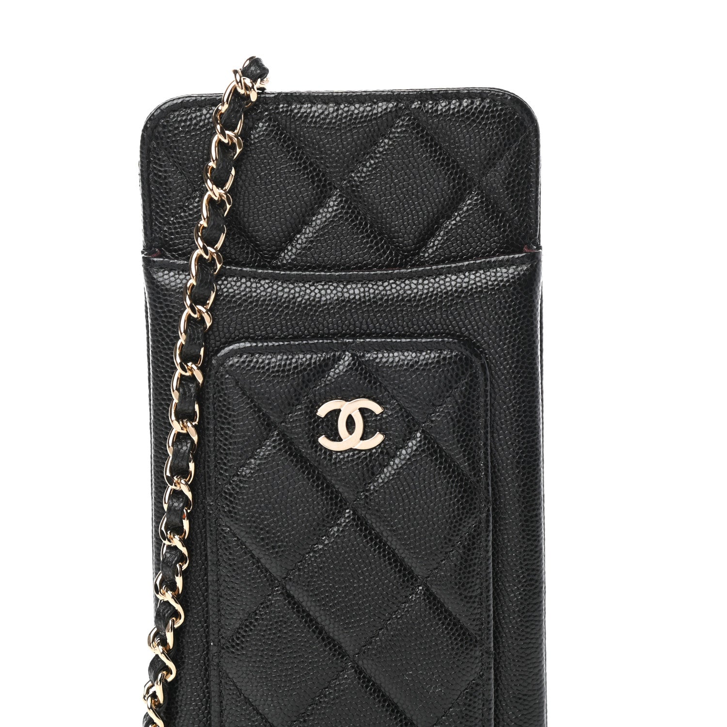 Chanel Caviar Quilted Zip Phone Case Black 8 of 10