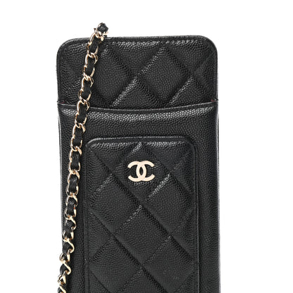 Chanel Caviar Quilted Zip Phone Case Black 8 of 10