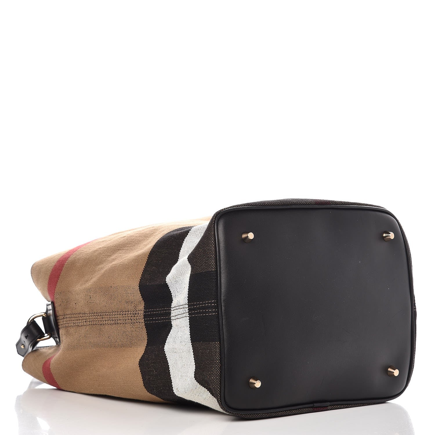Burberry Canvas Mega Check Medium Ashby Hobo Black 4 of 10