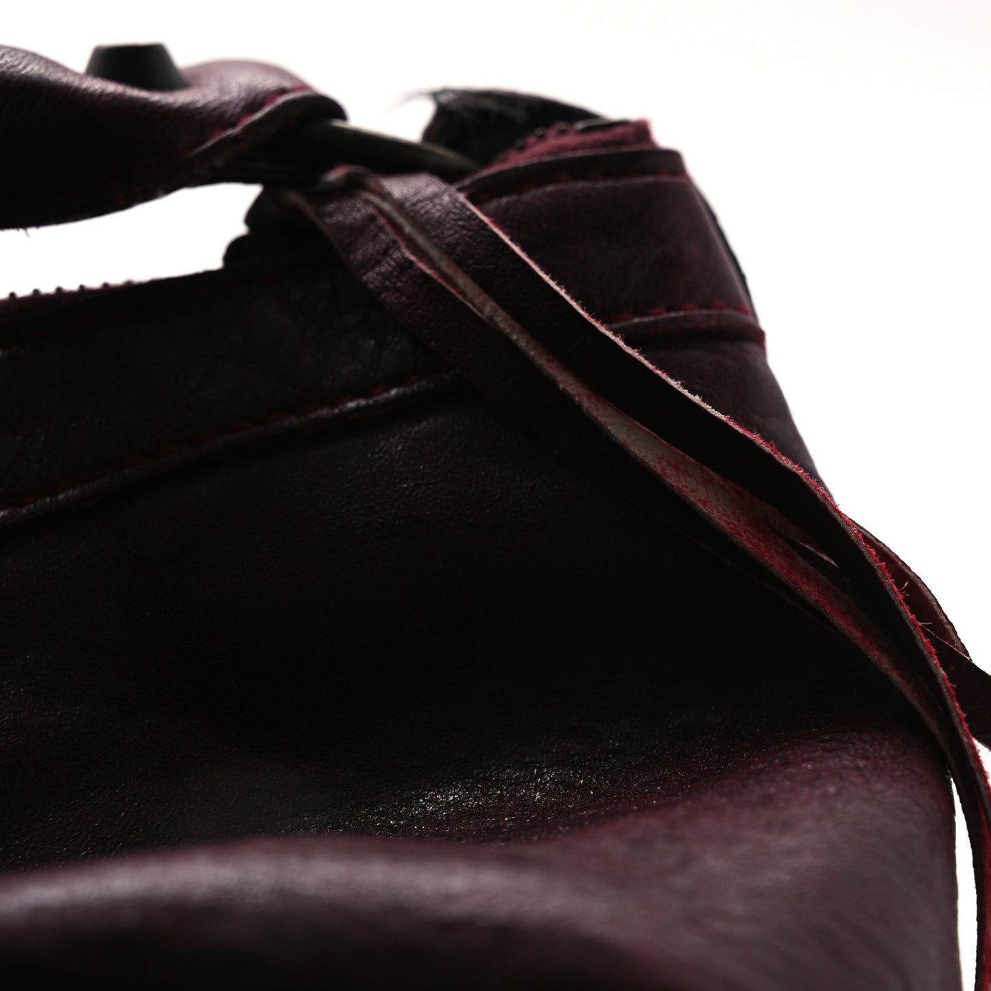 Agneau Classic Hardware Day Hobo Rouge Grenat