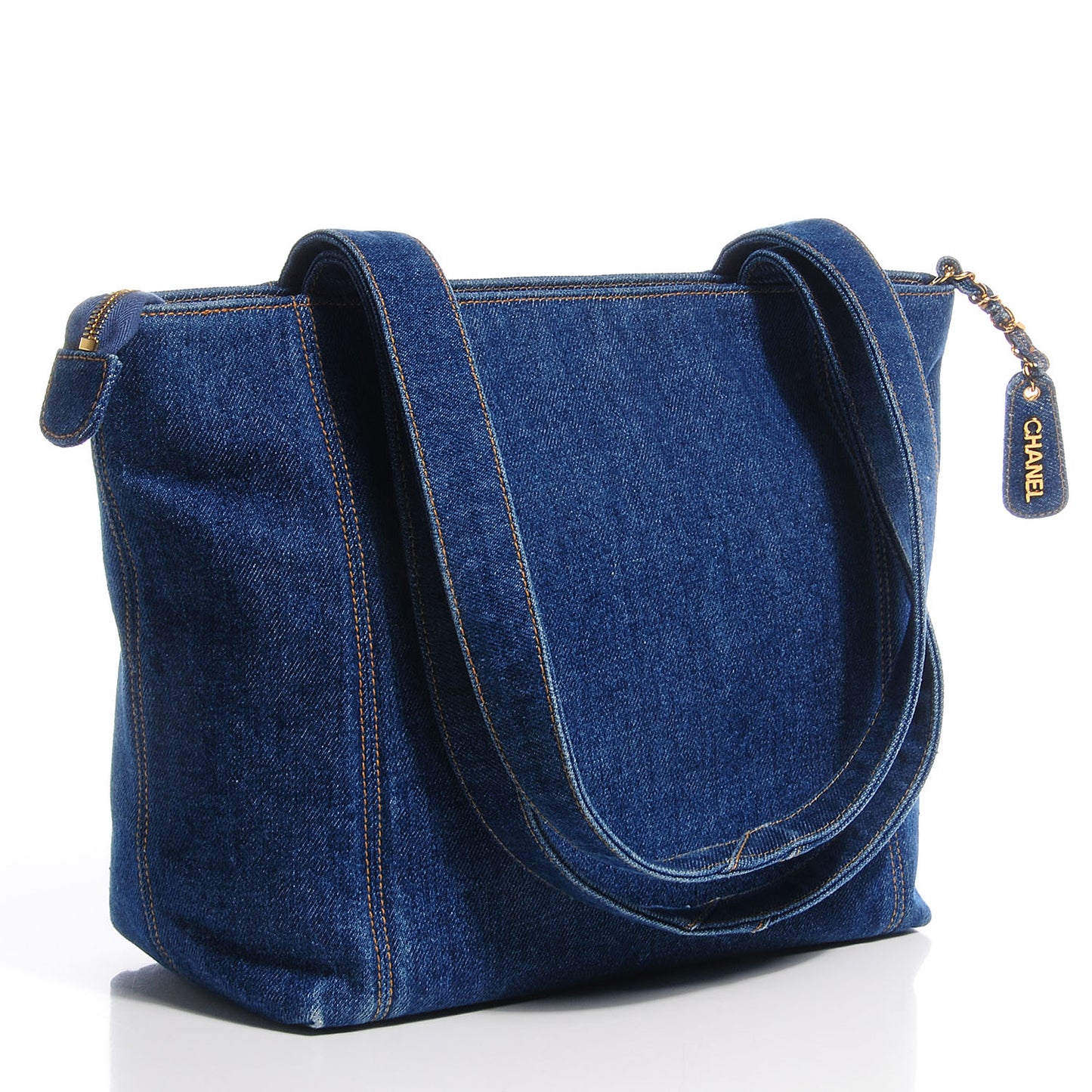 Denim CC Zip Tote Blue
