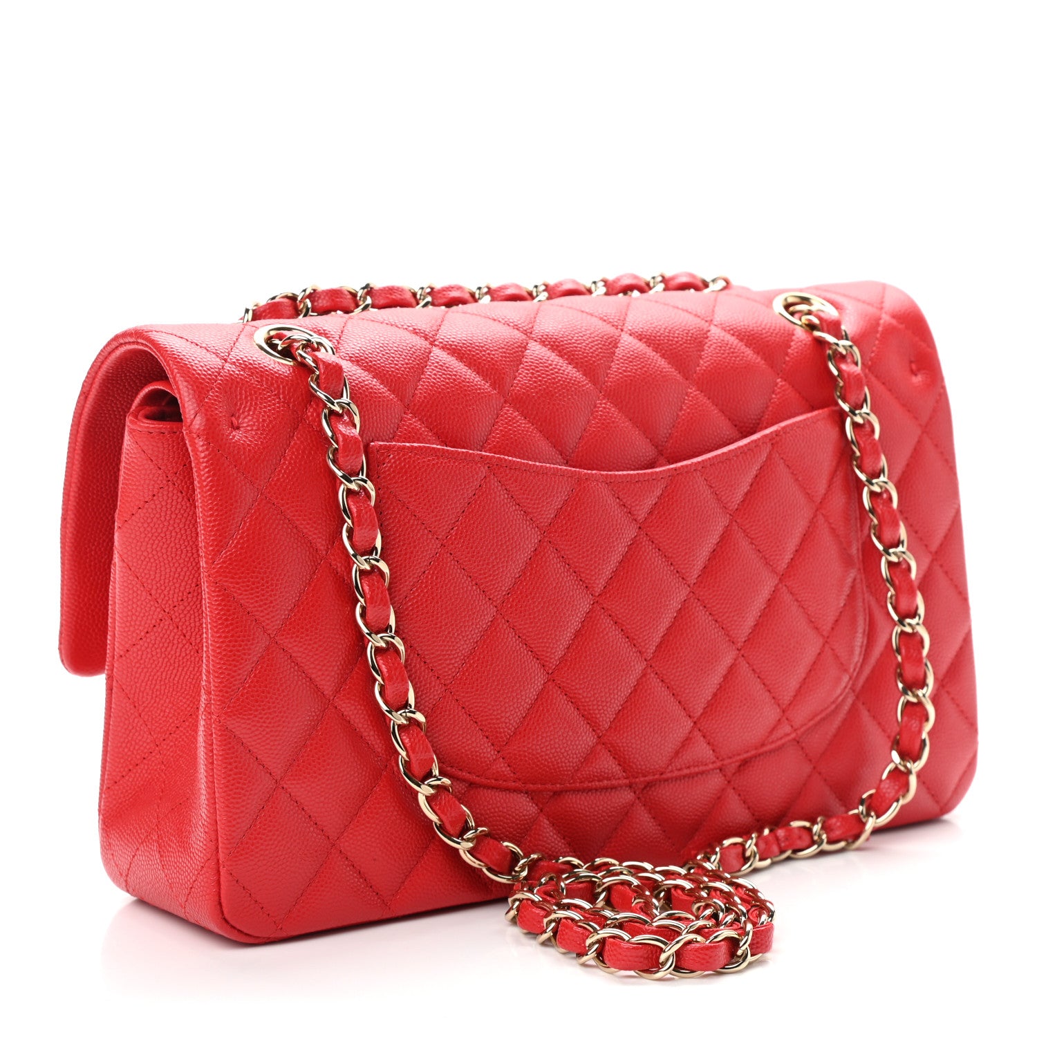 Chanel Caviar Quilted Medium Double Flap Red 2 of 10