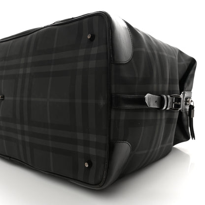 Burberry Nylon Smoked Check Weekend Duffle Bag Black 9 of 18
