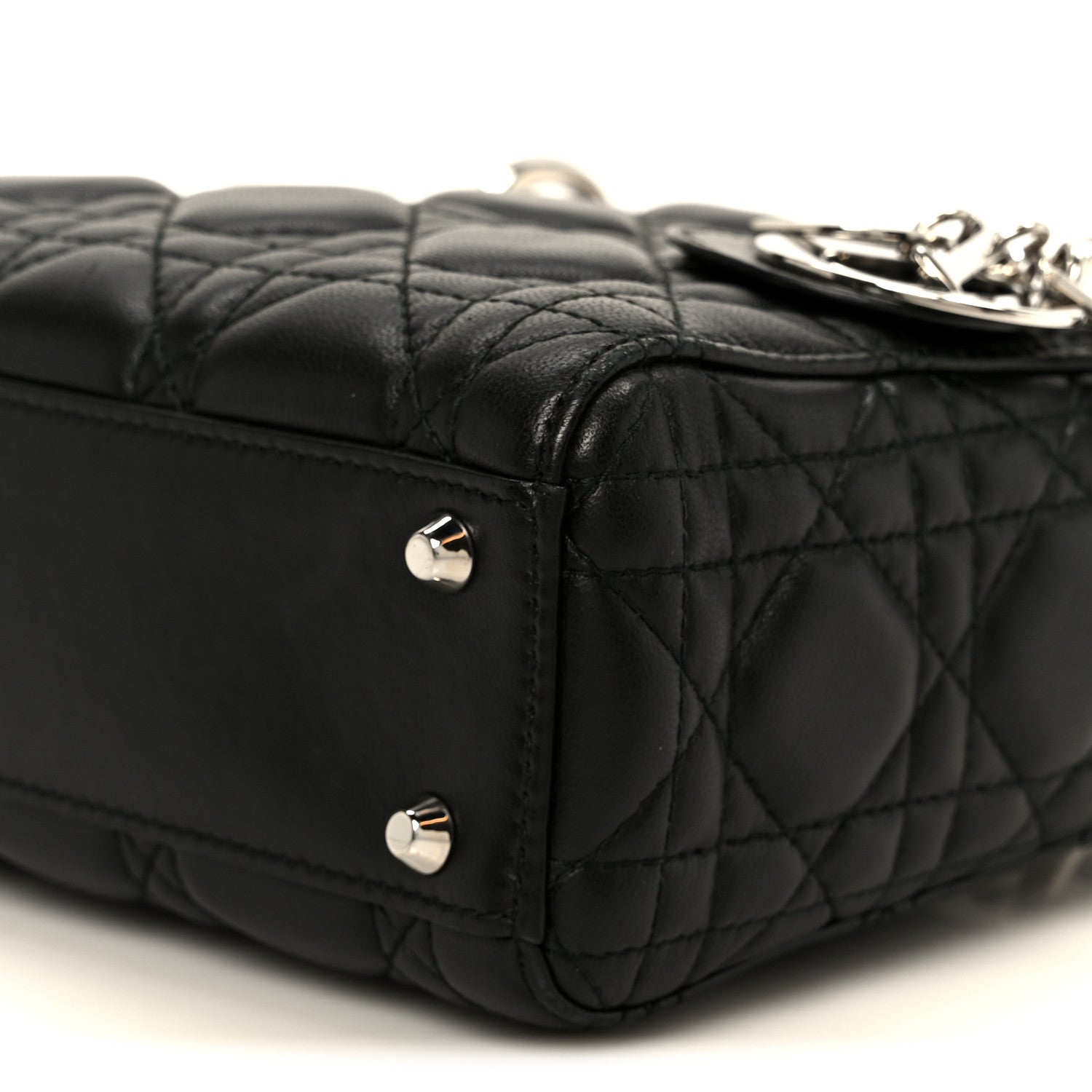 Christian Dior Lambskin Cannage Mini Lady Dior Black 10 of 10