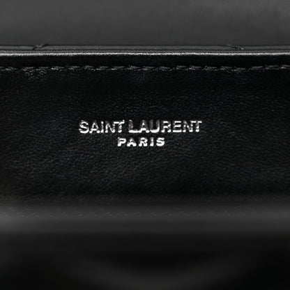 Saint Laurent Calfskin Y Quilted Monogram Small Loulou Chain Satchel Black 6 of 13