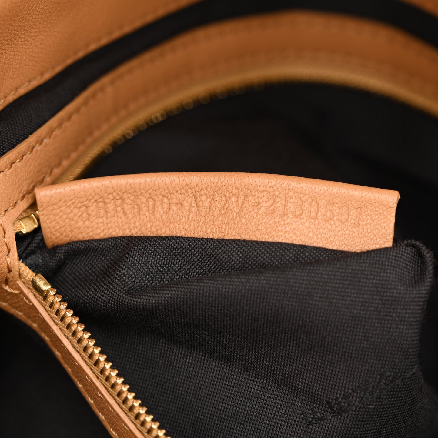 Nappa FF 1974 Embossed Baguette Miele Scuro