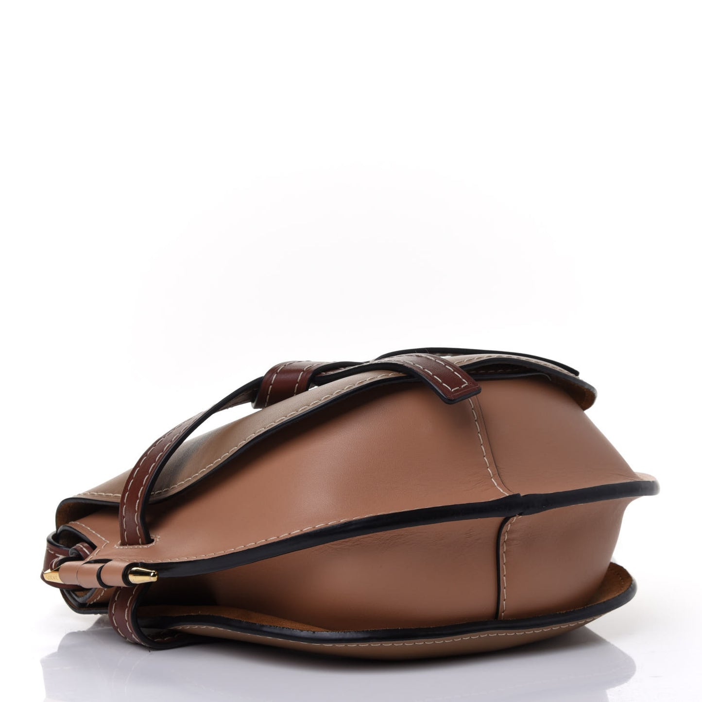 Calfskin Small Gate Crossbody Bag Taupe