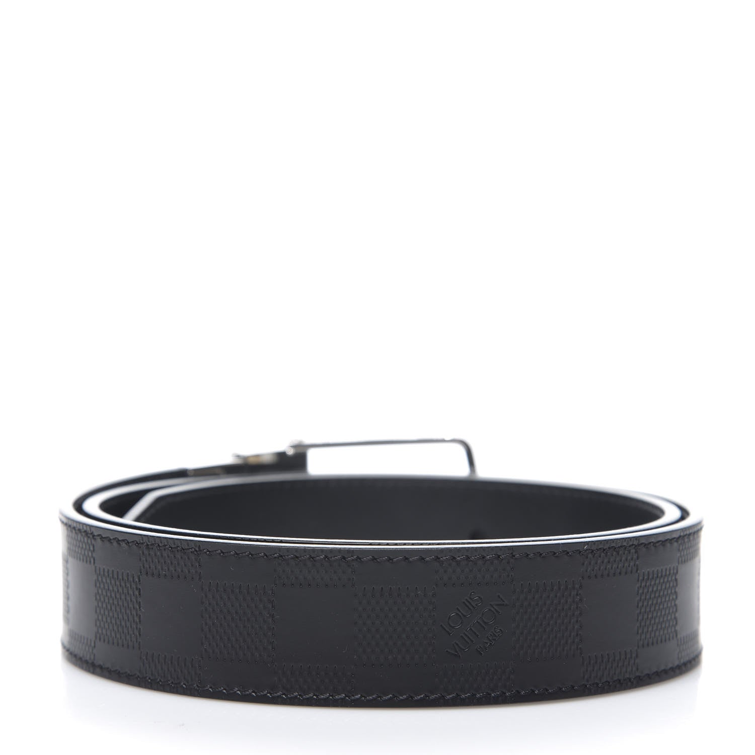 Louis Vuitton Damier Infini Calfskin Boston 30mm Reversible Belt 85 34 Black 2 of 6