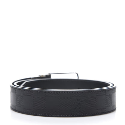 Louis Vuitton Damier Infini Calfskin Boston 30mm Reversible Belt 85 34 Black 2 of 6