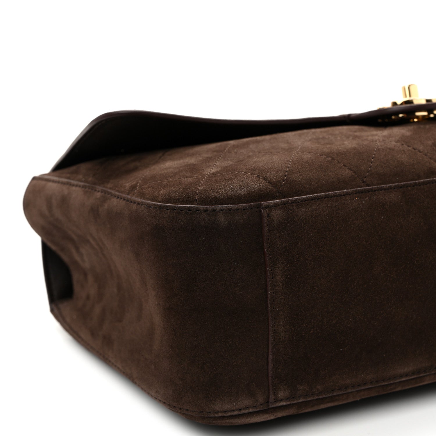 Chanel Suede Calfskin Small Souplissimo Maxi Flap Dark Brown 9 of 11