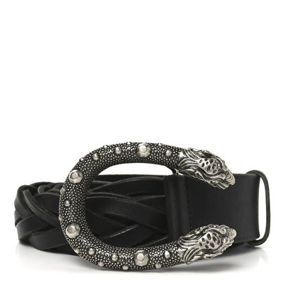 Gucci Calfskin Braided Dionysus Belt 115 46 Black 1 of 5
