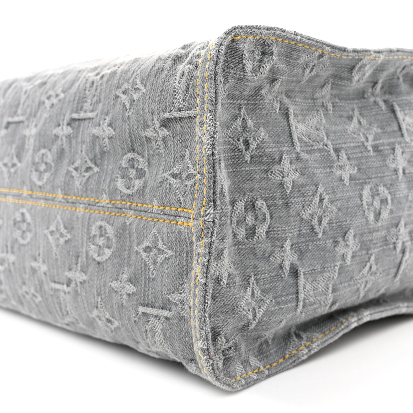 Monogram Denim Onthego MM Washed Gray