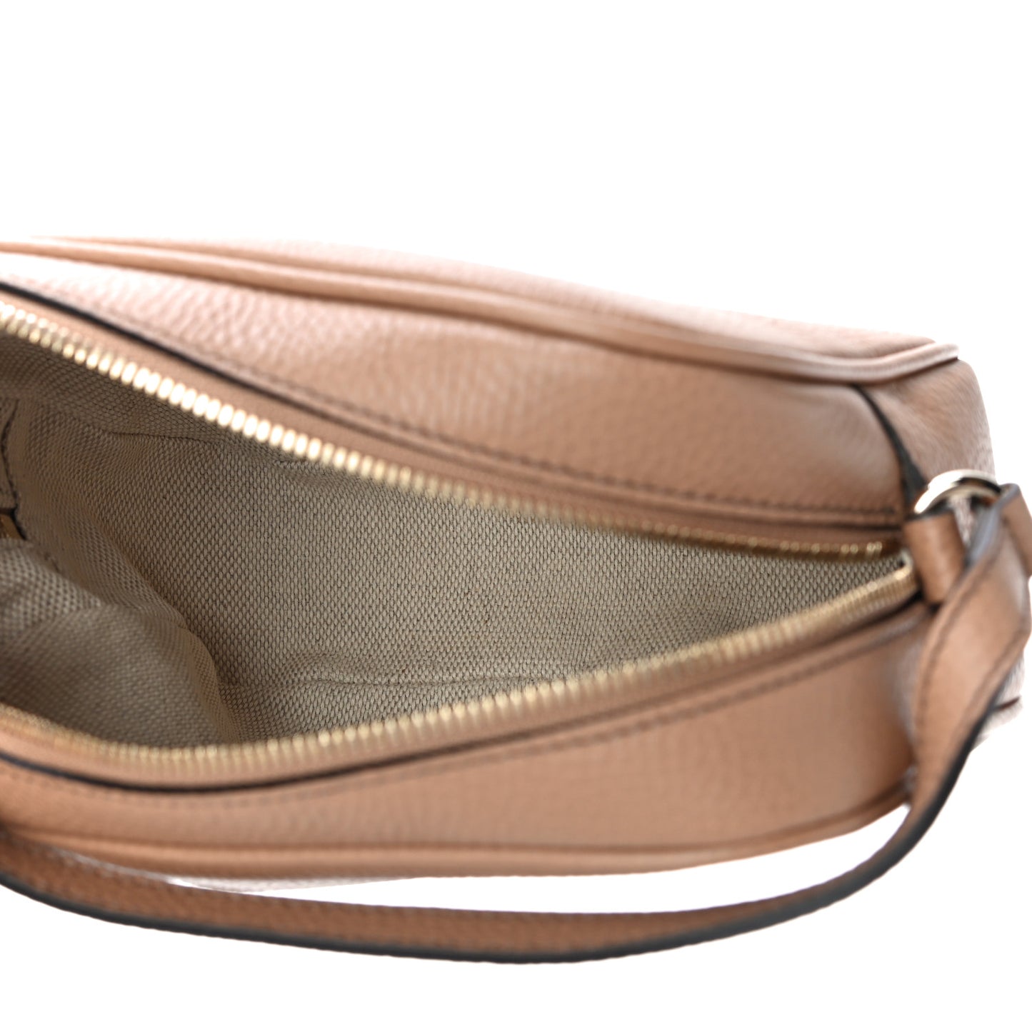 Pebbled Calfskin Small Soho Disco Bag Camelia