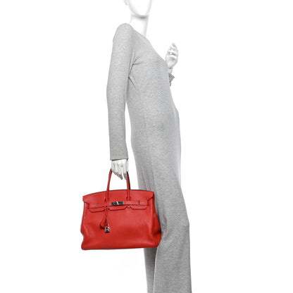 Hermes Togo BIRKIN 35 Rouge Casaque 2 of 16