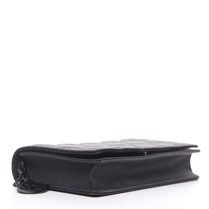 Christian Dior Ultra Matte Calfskin Cannage Lady Dior Clutch Black 3 of 10