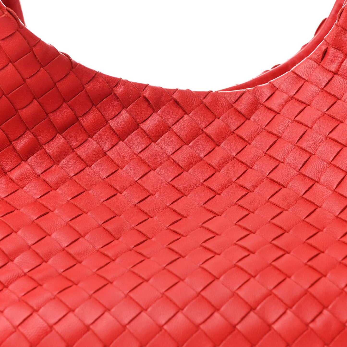 Nappa Intrecciato Medium Campana Hobo Red
