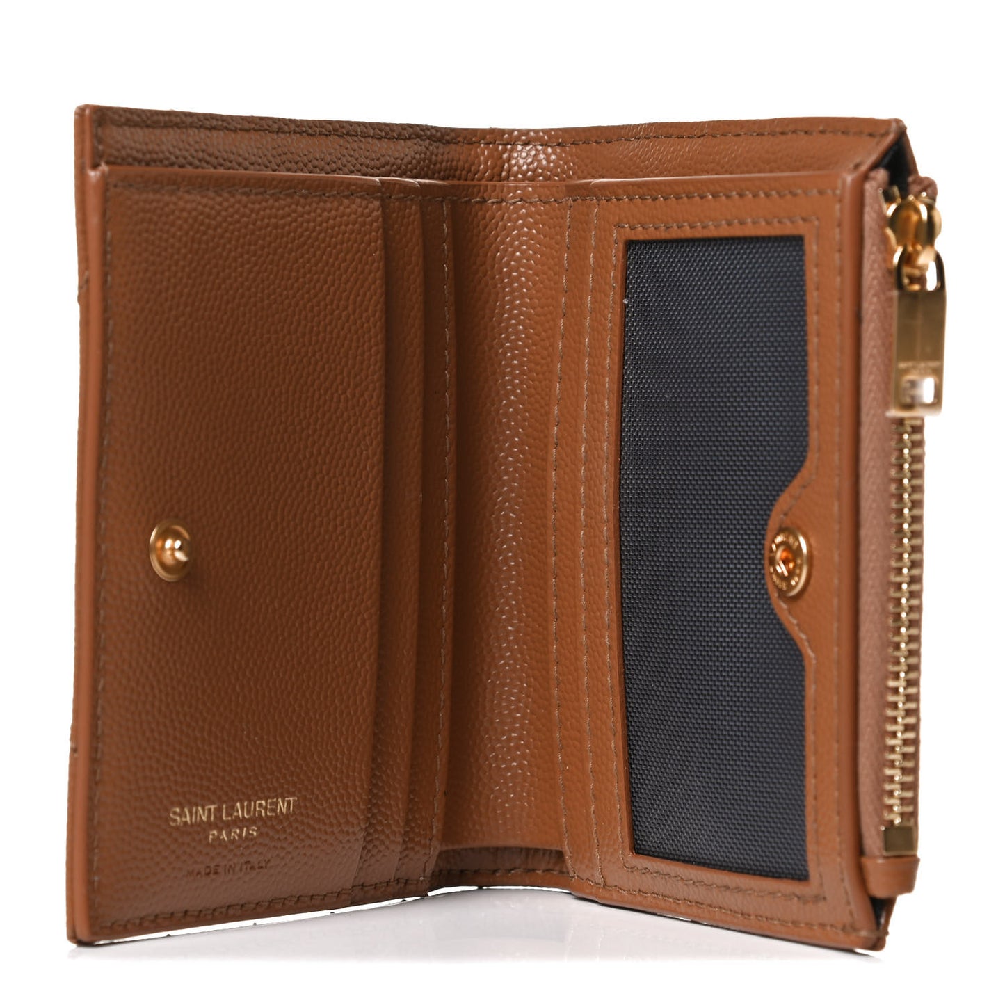 Grain De Poudre Matelasse Chevron Monogram Zipped Card Case