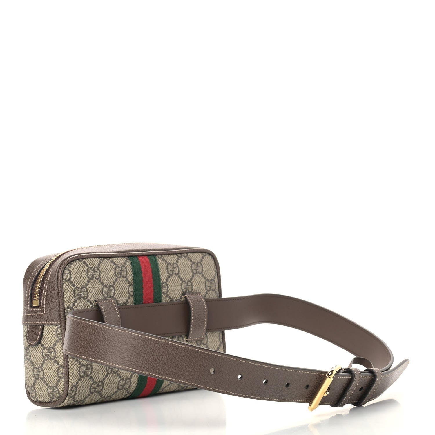 Gucci GG Supreme Monogram Web Small Ophidia Belt Bag 85 34 Dark Brown 3 of 9