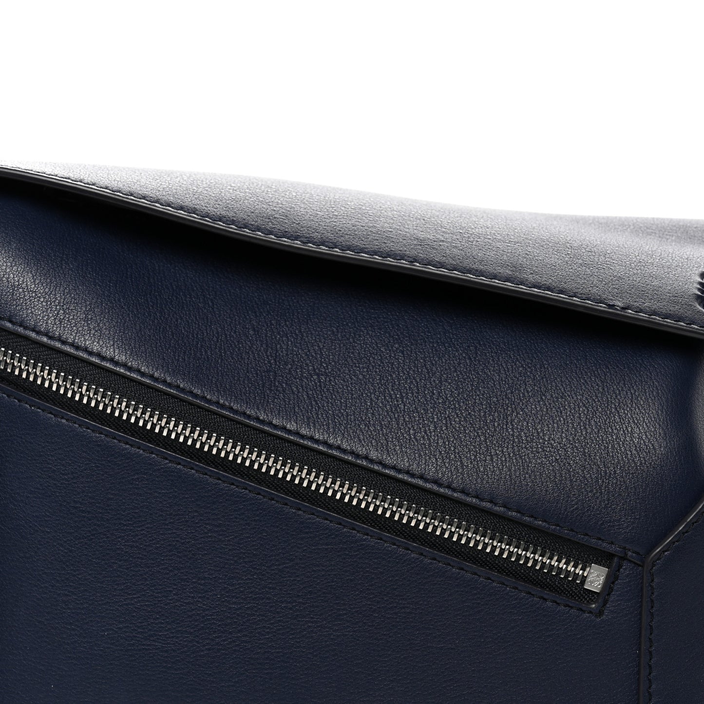 Calfskin Small Puzzle Edge Bumbag Navy Blue