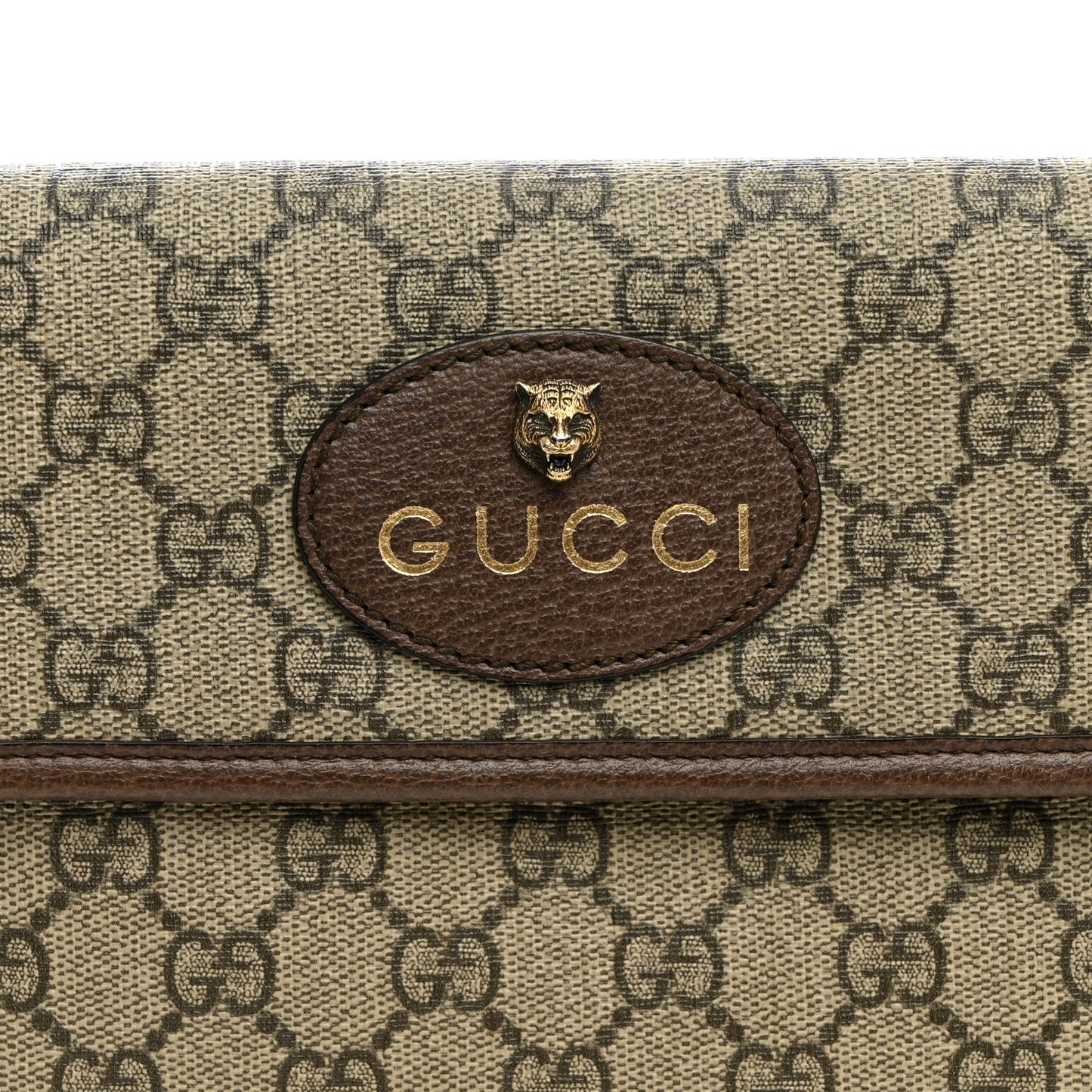 GG Supreme Monogram Neo Vintage Web Belt Bag Brown