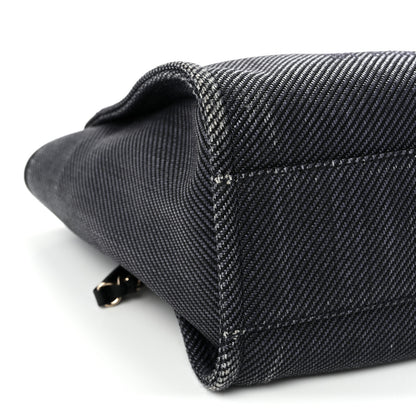 Chanel Mixed Fibers Calfskin Small Deauville Tote Black 9 of 11