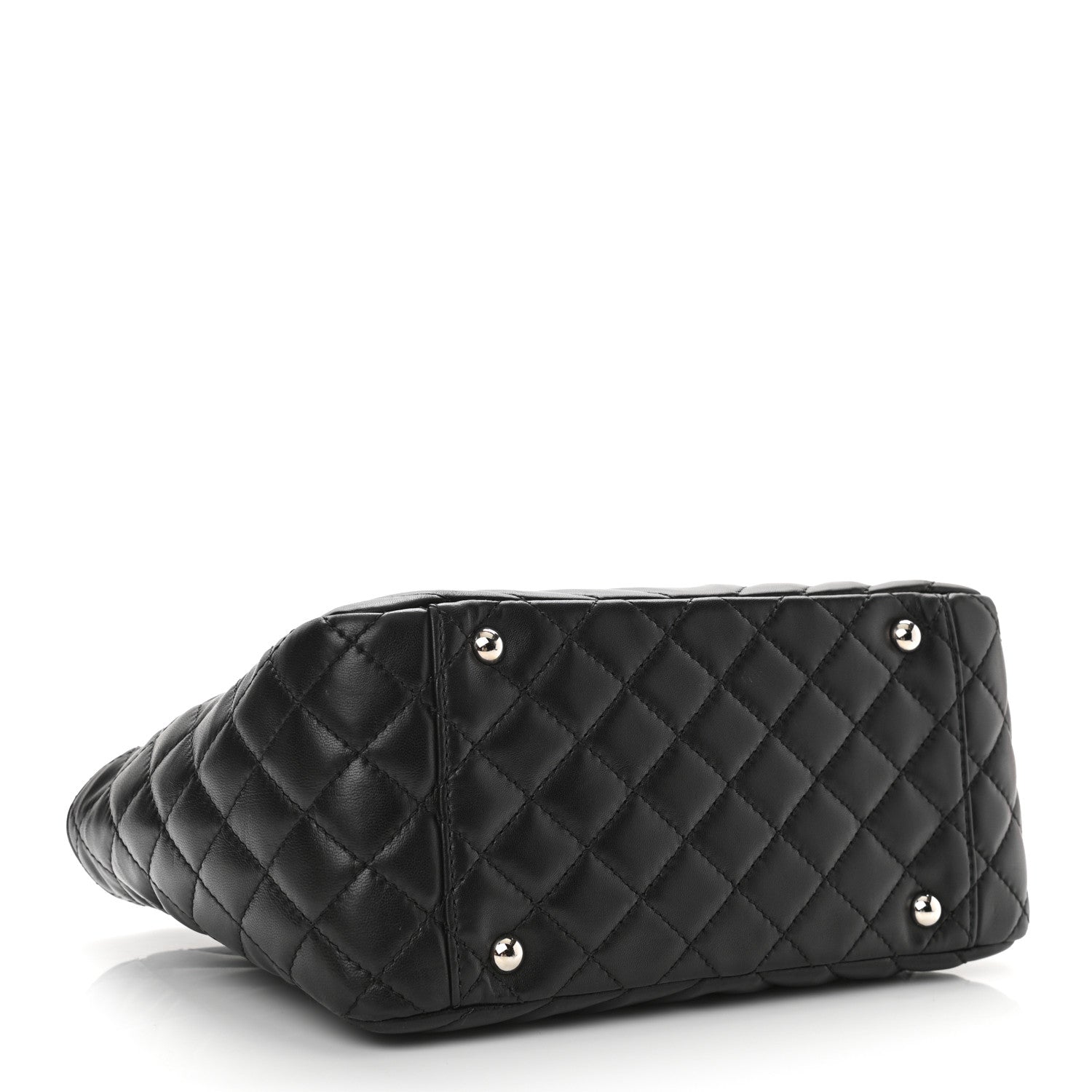 Chanel Lambskin Surpique Chevron Small Tote Black 4 of 10