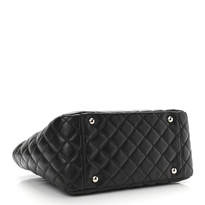 Chanel Lambskin Surpique Chevron Small Tote Black 4 of 10
