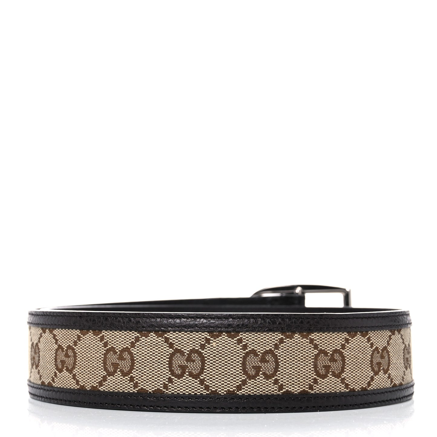 Monogram Dollar Calfskin 40mm Belt 80 32 Beige Ebony Testa di Moro