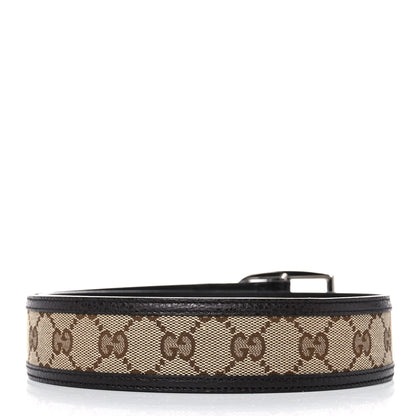 Gucci Monogram Dollar Calfskin 40mm Belt 80 32 Beige Ebony Testa di Moro 2 of 5